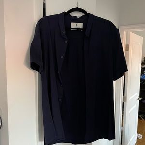 LIKE NEW FATHER & SONS NAVY DRESS SHIRT